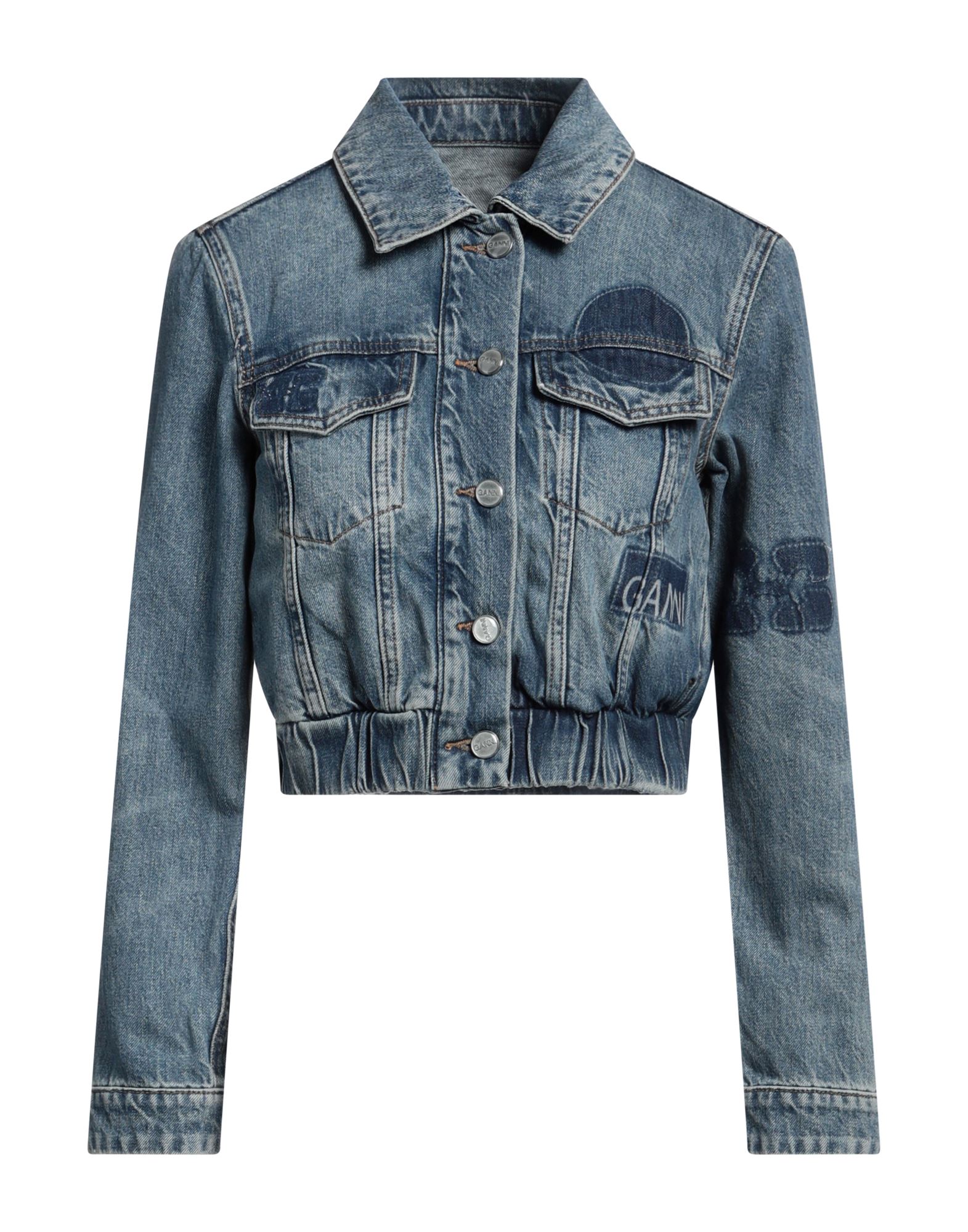 GANNI Jeansjacke/-mantel Damen Blau von GANNI