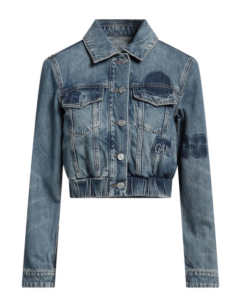 GANNI Jeansjacke/-mantel Damen Blau von GANNI