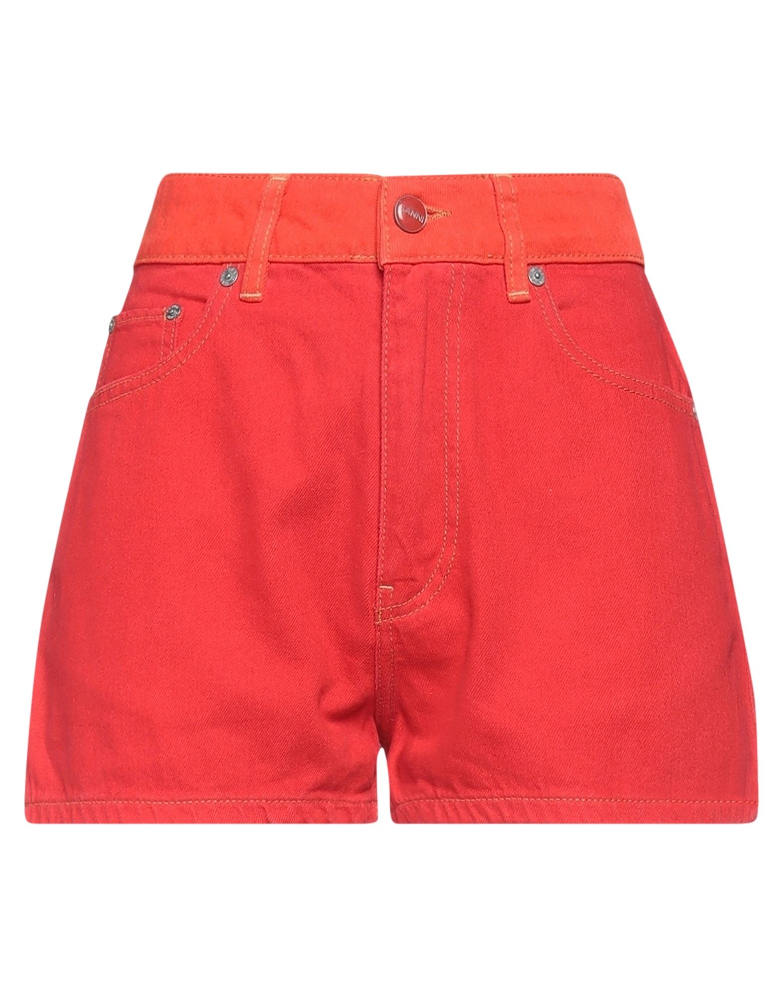 GANNI Jeansshorts Damen Rot von GANNI