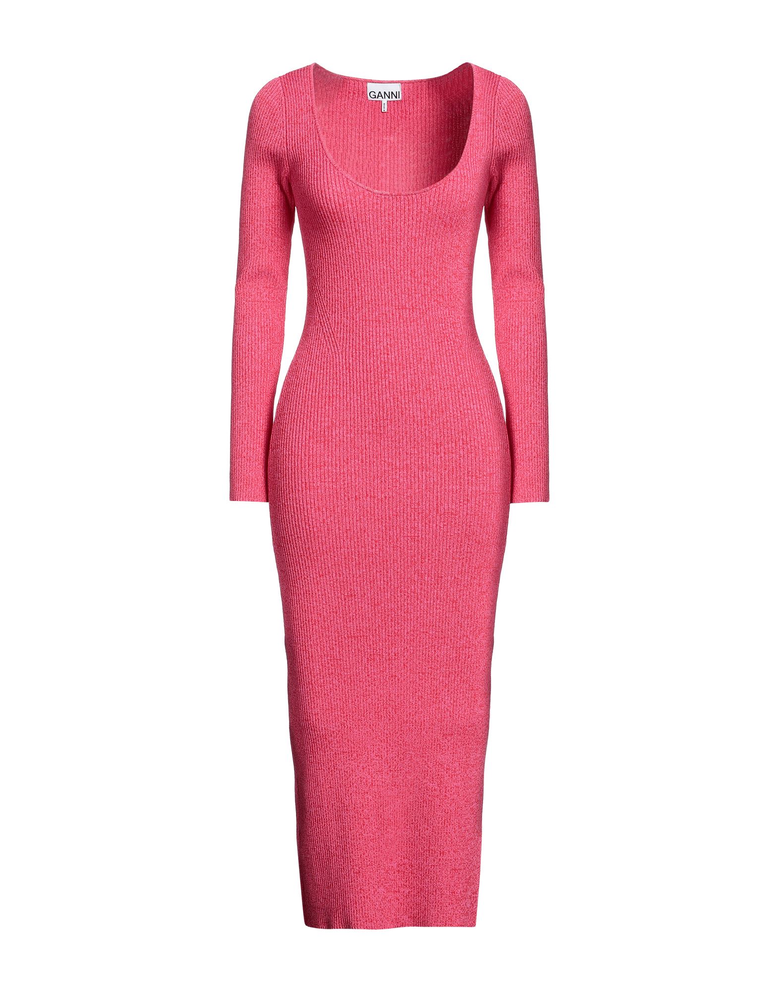 GANNI Midi-kleid Damen Fuchsia von GANNI