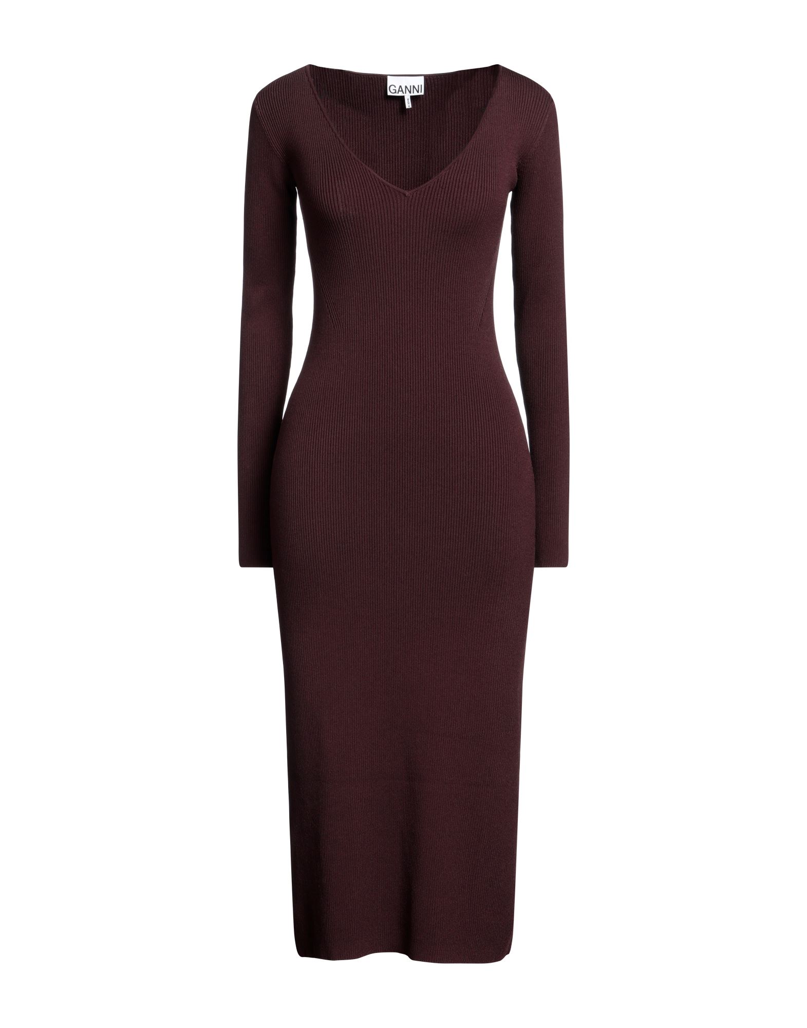 GANNI Midi-kleid Damen Pflaume von GANNI