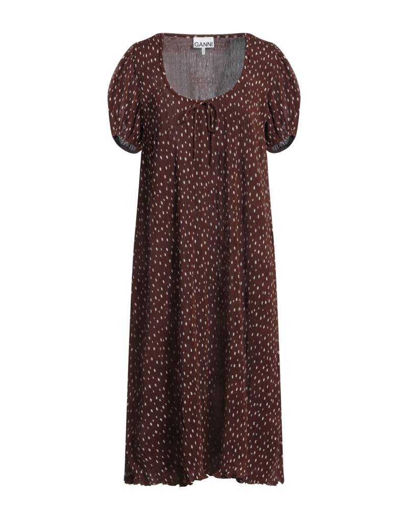GANNI Midi-kleid Damen Schokobraun von GANNI