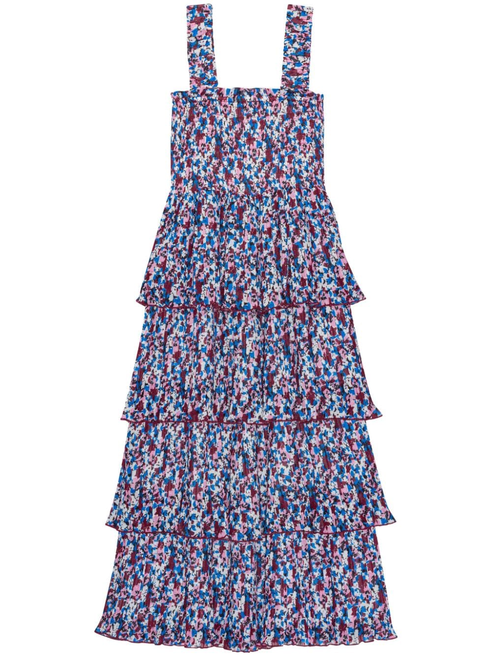 GANNI Midikleid mit Blumen-Print - Blau von GANNI