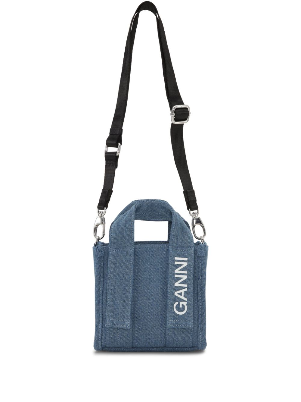 GANNI Mini Tech Tasche aus Denim - Blau von GANNI