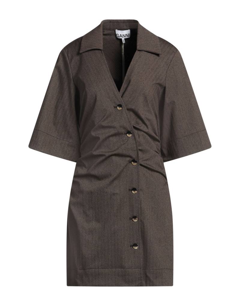 GANNI Mini-kleid Damen Dunkelbraun von GANNI
