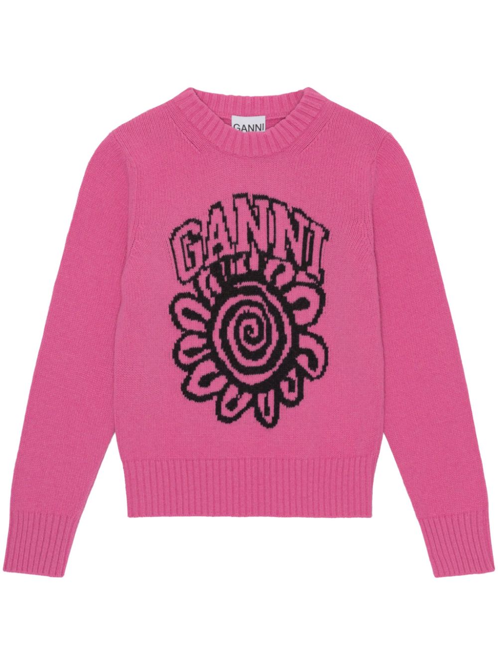 GANNI Pullover mit Blumenmotiv - Rosa von GANNI