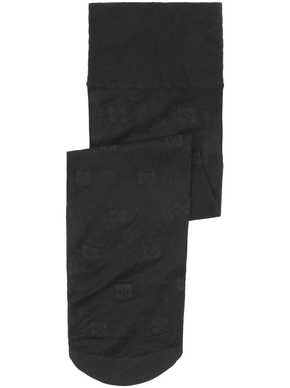 GANNI Semi-transparente Socken mit Logo-Stickerei - Schwarz von GANNI