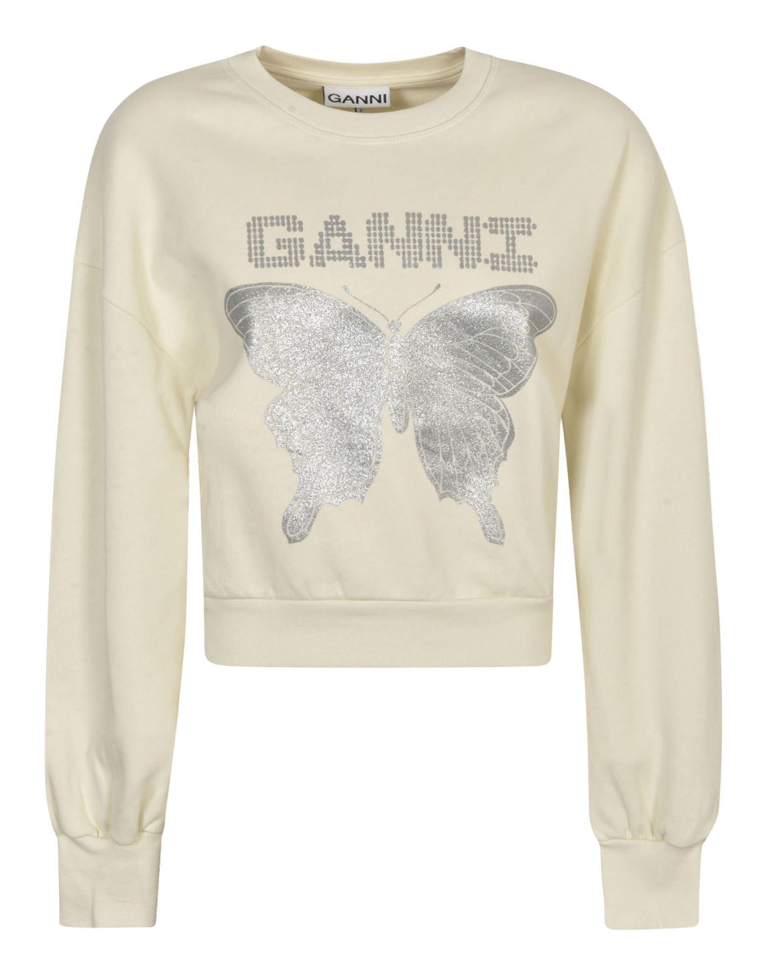 GANNI Sweatshirt Damen Beige von GANNI