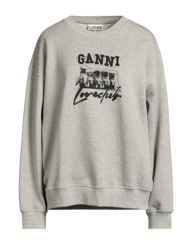 GANNI Sweatshirt Damen Hellgrau von GANNI