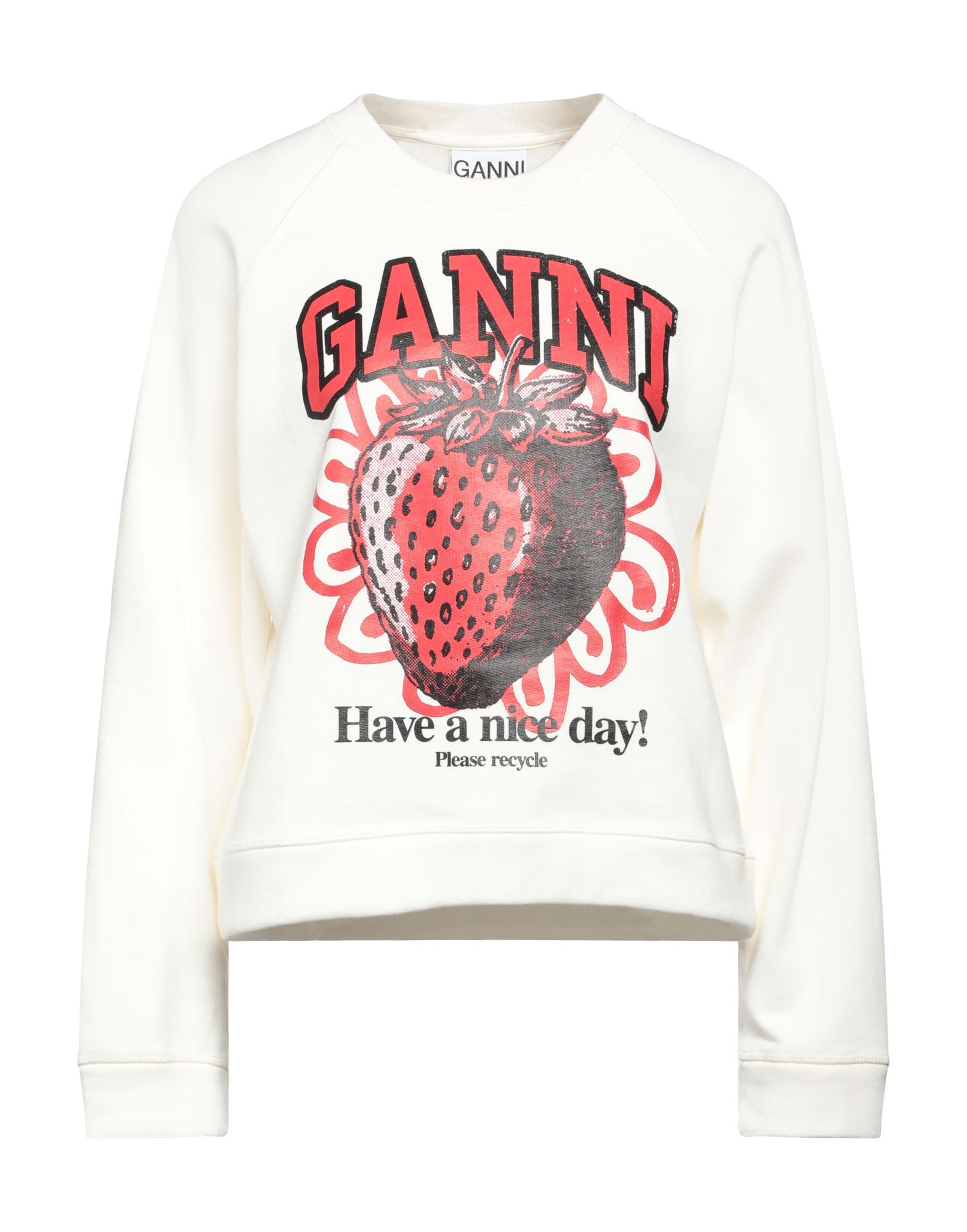 GANNI Sweatshirt Damen Off white von GANNI