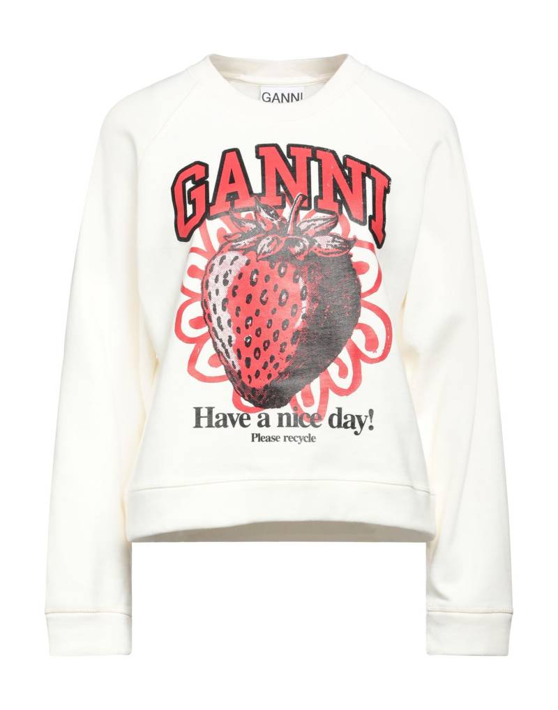 GANNI Sweatshirt Damen Off white von GANNI