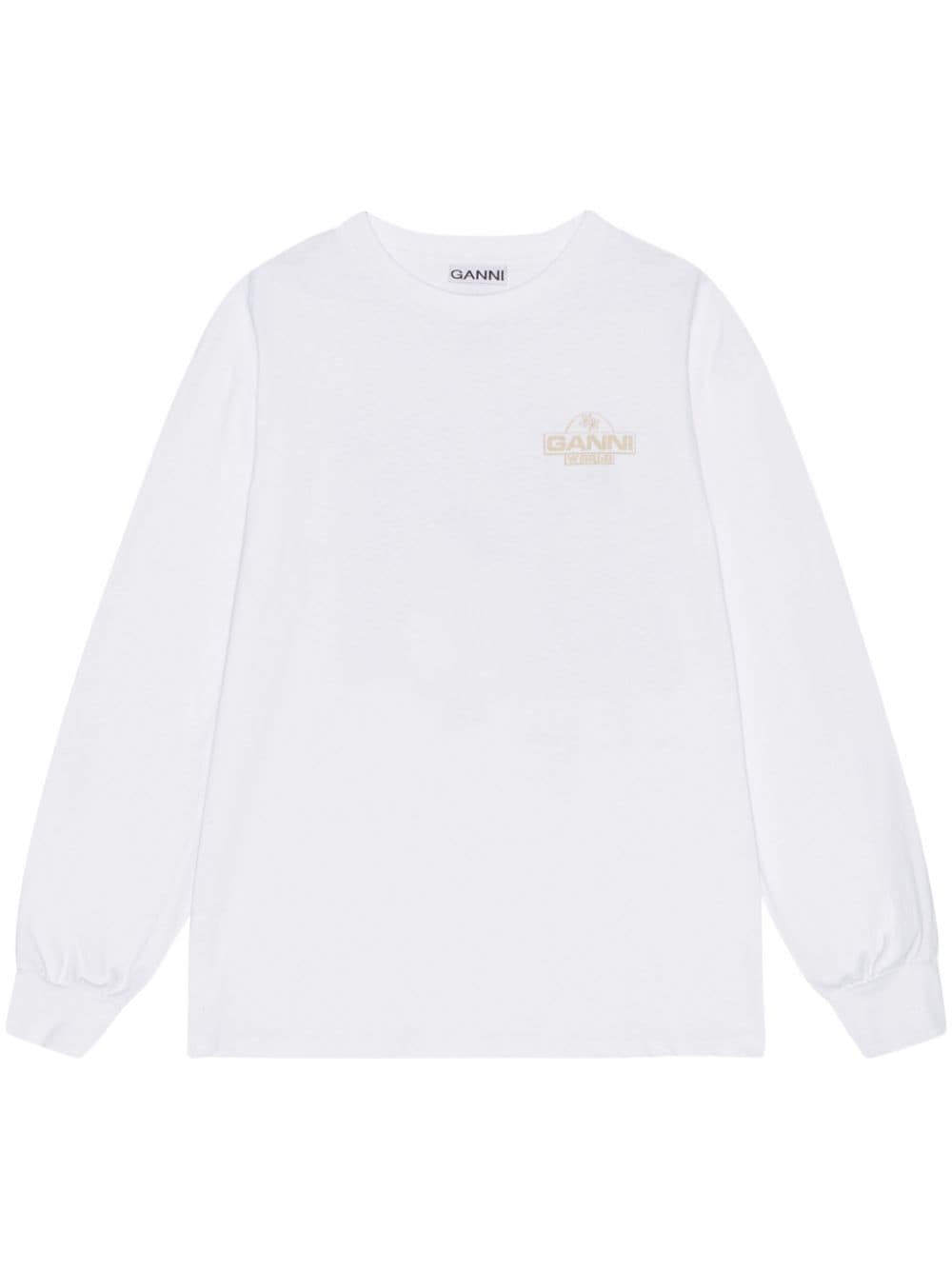 GANNI Sweatshirt mit Logo-Print - Weiß von GANNI