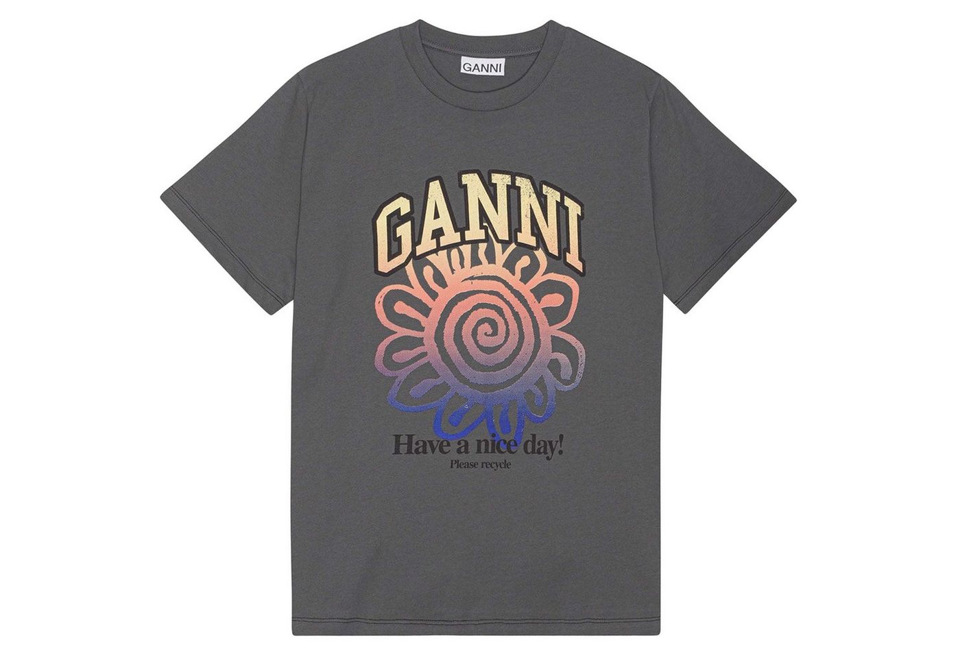 GANNI T-Shirt T-Shirt FLOWER RELAXED aus Bio-Baumwolle von GANNI