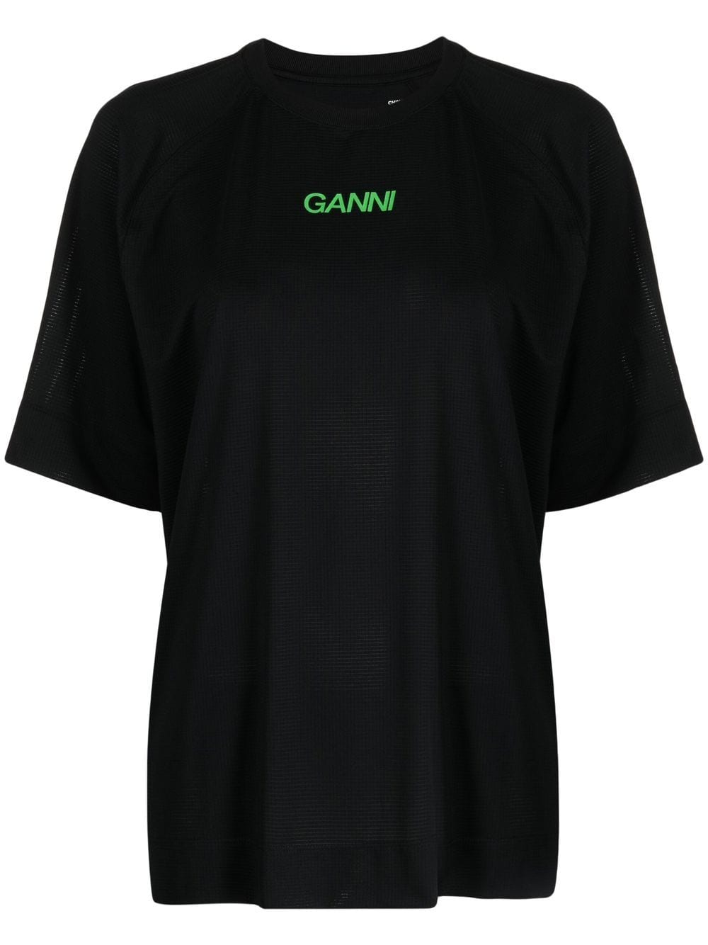 GANNI T-Shirt mit rundem Ausschnitt - Schwarz von GANNI