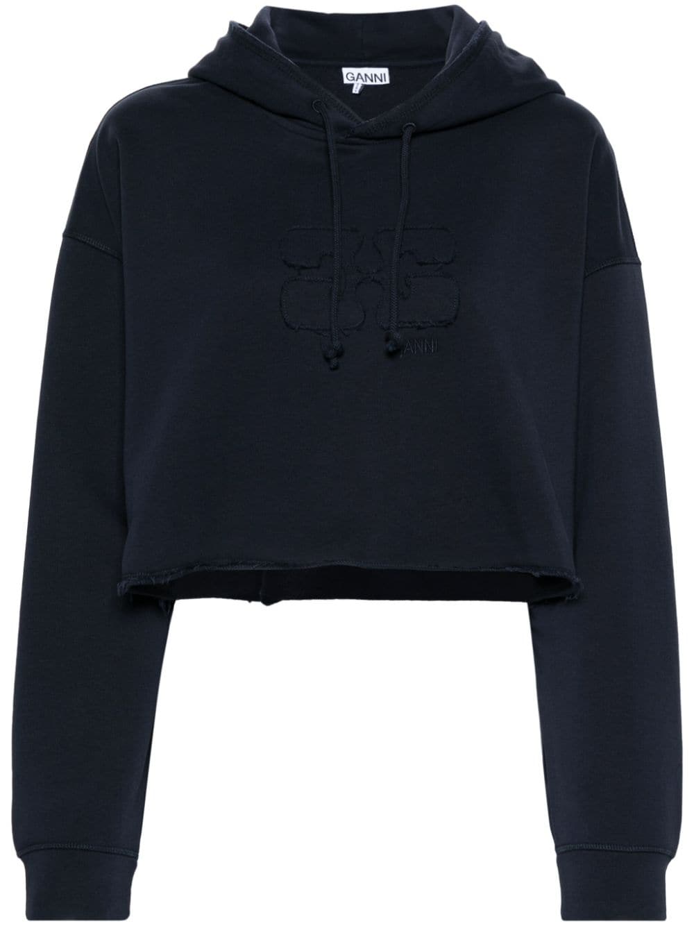 GANNI Hoodie aus Bio-Baumwolle - Blau von GANNI