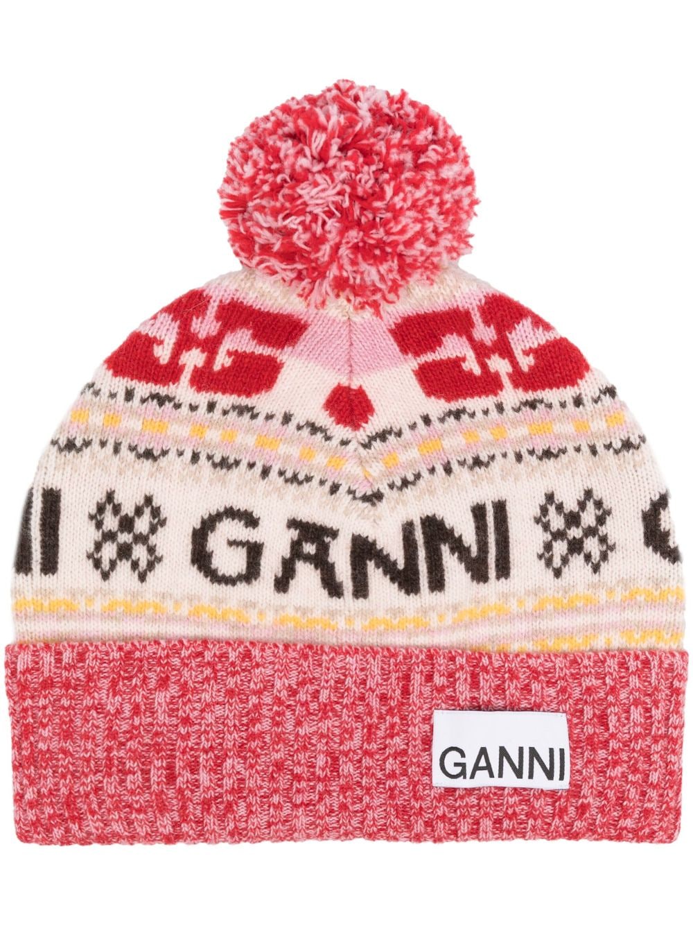 GANNI Gestrickte Beanie - Rosa von GANNI