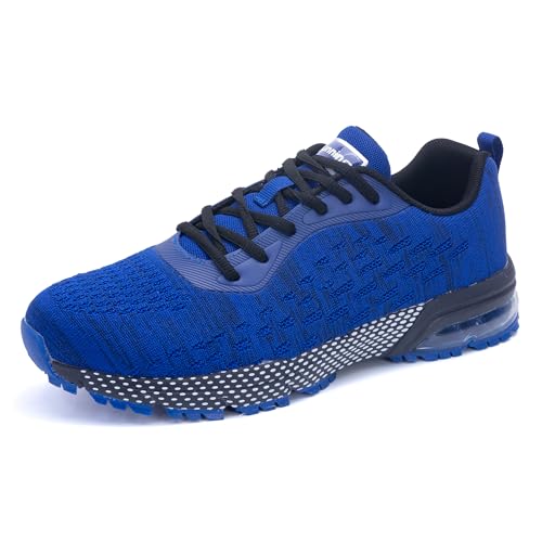 GANNOU Laufschuhe Herren Men's Running Shoes Herren Schuhe Turnschuhe Joggingschuhe Sportschuhe Sneaker Blau Größe 47 von GANNOU