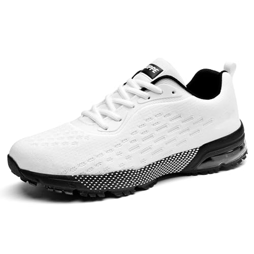 GANNOU Air Laufschuhe Herren Sneaker Running Schuhe Sportschuhe Turnschuhe mit Dämpfung für Jogging Gym Walking Weiß Größe 43 GANNOU Air Laufschuhe Herren Sneaker Running Schuhe Sportschuhe Turnschuhe mit Dämpfung für Jogging Gym Walking Weiß Größe 43 von GANNOU