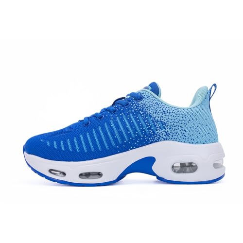 GANNOU Laufschuhe Damen Sportschuhe Turnschuhe Running Sneaker Leicht Joggingschuhe Walkingschuhe mit Dämpfung Blau Größe 42.5 von GANNOU