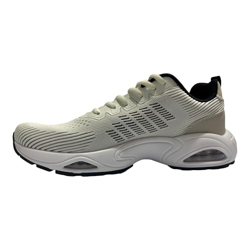 GANNOU Laufschuhe Herren Mens Running Shoes Sneaker Herren Schuhe Sportschuhe Turnschuhe Joggingschuhe mit Dämpfung Beige Größe 42 von GANNOU