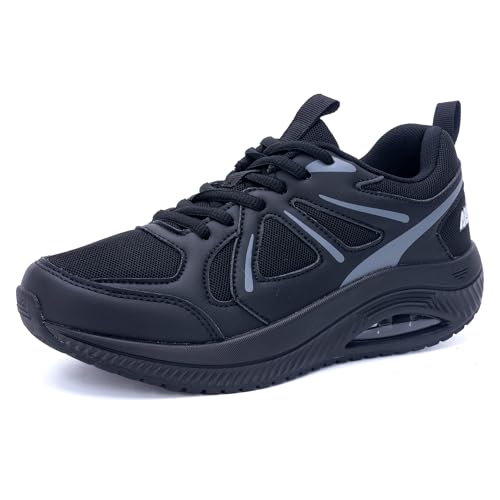 GANNOU Walkingschuhe Damen Arch Support Walking Schuhe Laufschuhe Damen Sportschuhe Turnschuhe mit Dämpfung Grau 37 EU von GANNOU