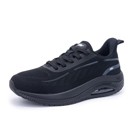 GANNOU Walkingschuhe Damen Orthopädische Arch Support Laufschuhe Sneakers für Plantarfasziitis Schwarz Größe 41 EU von GANNOU
