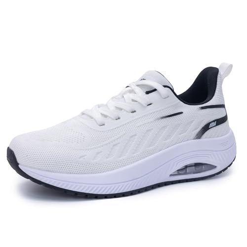 GANNOU Walkingschuhe Damen Orthopädische Arch Support Laufschuhe Sneakers für Plantarfasziitis Weiß Größe 38 EU von GANNOU