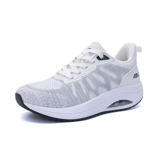 GANNOU Walkingschuhe Damen Arch Support Shoes Laufschuhe Sneakers Sportschuhe Turnschuhe Weiß Größe 39 EU von GANNOU