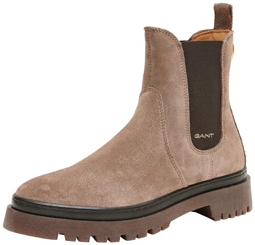 GANT FOOTWEAR Damen ALIGREY Chelsea-Stiefel, Dark Taupe, 38 EU von GANT FOOTWEAR