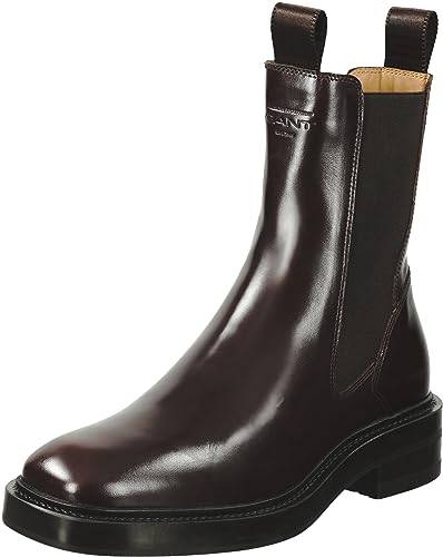 GANT FOOTWEAR Damen FALLWI Chelsea-Stiefel, Dark Brown, 41 EU von GANT