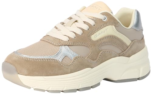 GANT FOOTWEAR Damen NEUWILL Sneaker, Taupe/Silver, 38 EU von GANT FOOTWEAR