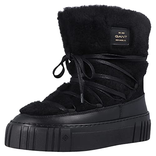 GANT FOOTWEAR Damen SNOWMONT Halblange Stiefel, Black, 39 EU von GANT FOOTWEAR