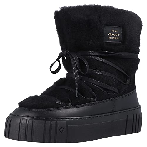 GANT FOOTWEAR Damen SNOWMONT Halblange Stiefel, Black, 42 EU von GANT FOOTWEAR