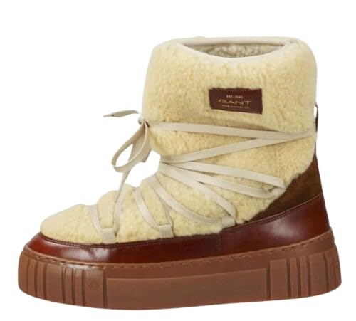 GANT FOOTWEAR Damen SNOWMONT Halblange Stiefel, Cognac/Camel, 39 EU von GANT FOOTWEAR