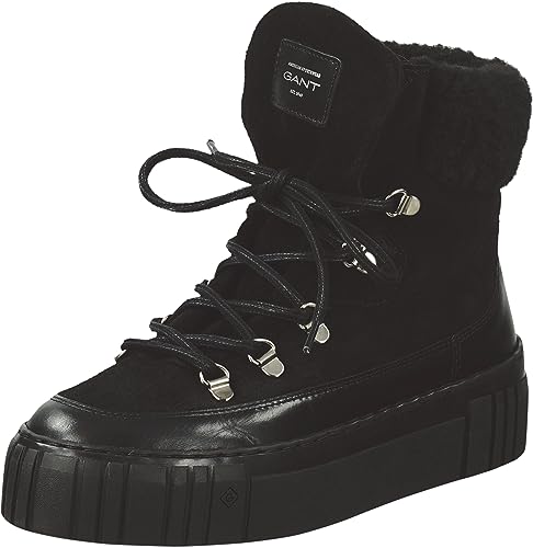 GANT FOOTWEAR Damen SNOWMONT Stiefelette, Black, 38 EU von GANT FOOTWEAR