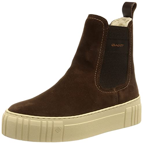 GANT FOOTWEAR Damen Snowmont Chelsea Boot Schneestiefel, Dark Brown, 38 EU von GANT