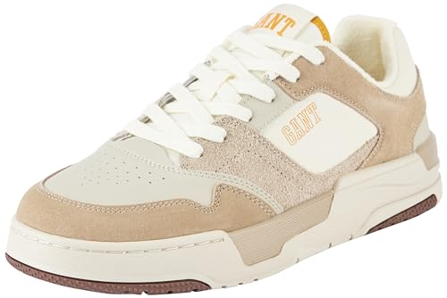 GANT FOOTWEAR Herren BROOKPAL Sneaker, Taupe/Yellow, 42 EU von GANT