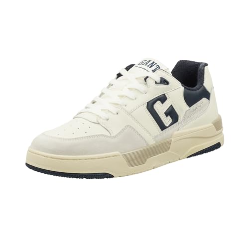 GANT FOOTWEAR Herren BROOKPAL Sneaker, White/Marine, 45 EU von GANT FOOTWEAR