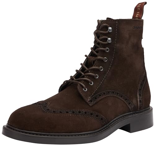 GANT FOOTWEAR Herren MILLBRO Stiefelette, Dark Brown, 44 EU von GANT FOOTWEAR