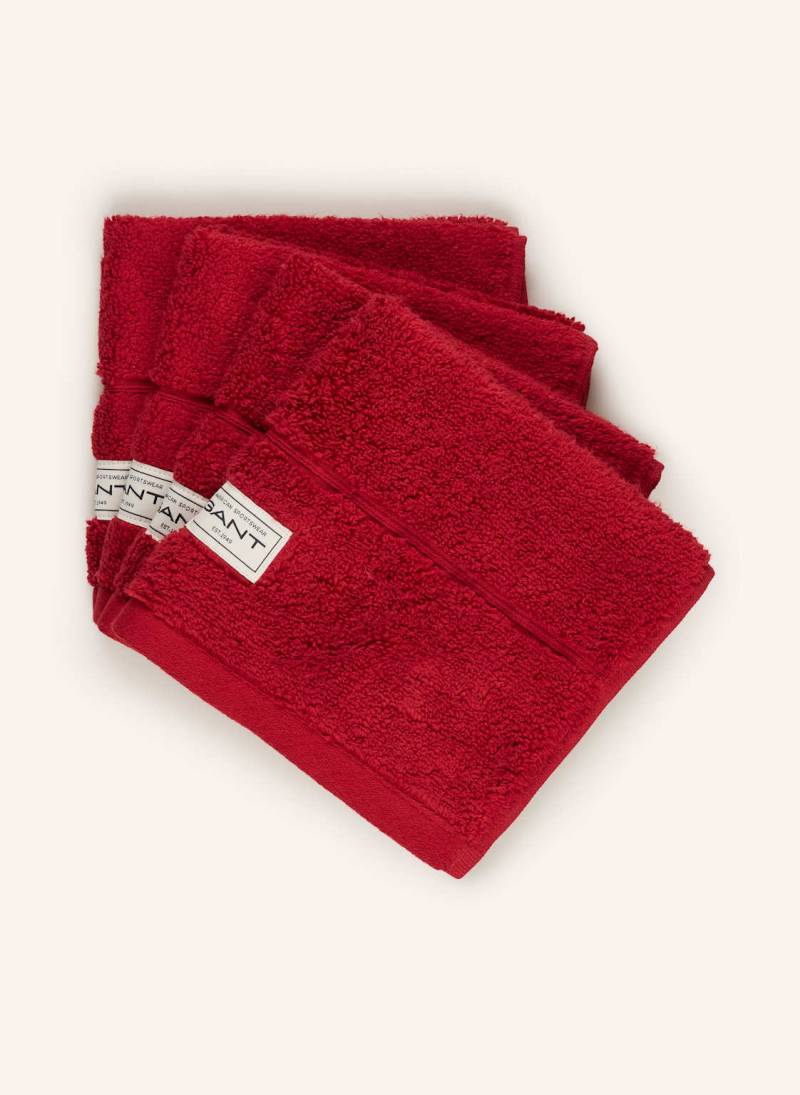 Gant Home 4er-Set Seiftücher rot von GANT HOME