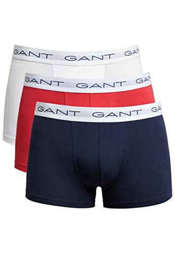 GANT Boxershorts Logoschriftzug 3er Pack rot/weiß/dunkelblau von GANT