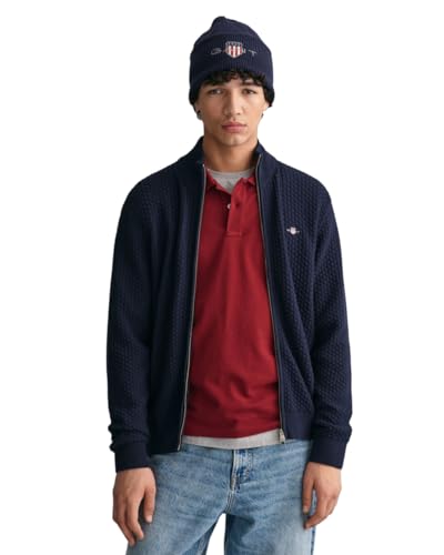 GANT Cotton Texture Zip Cardigan von GANT