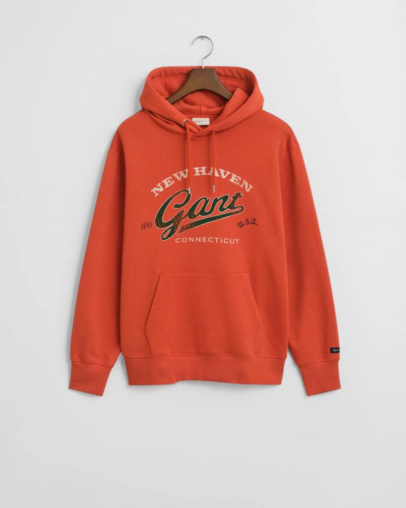 GANT - Crest Graphic Hoodie deep orange - Gr. - L von GANT