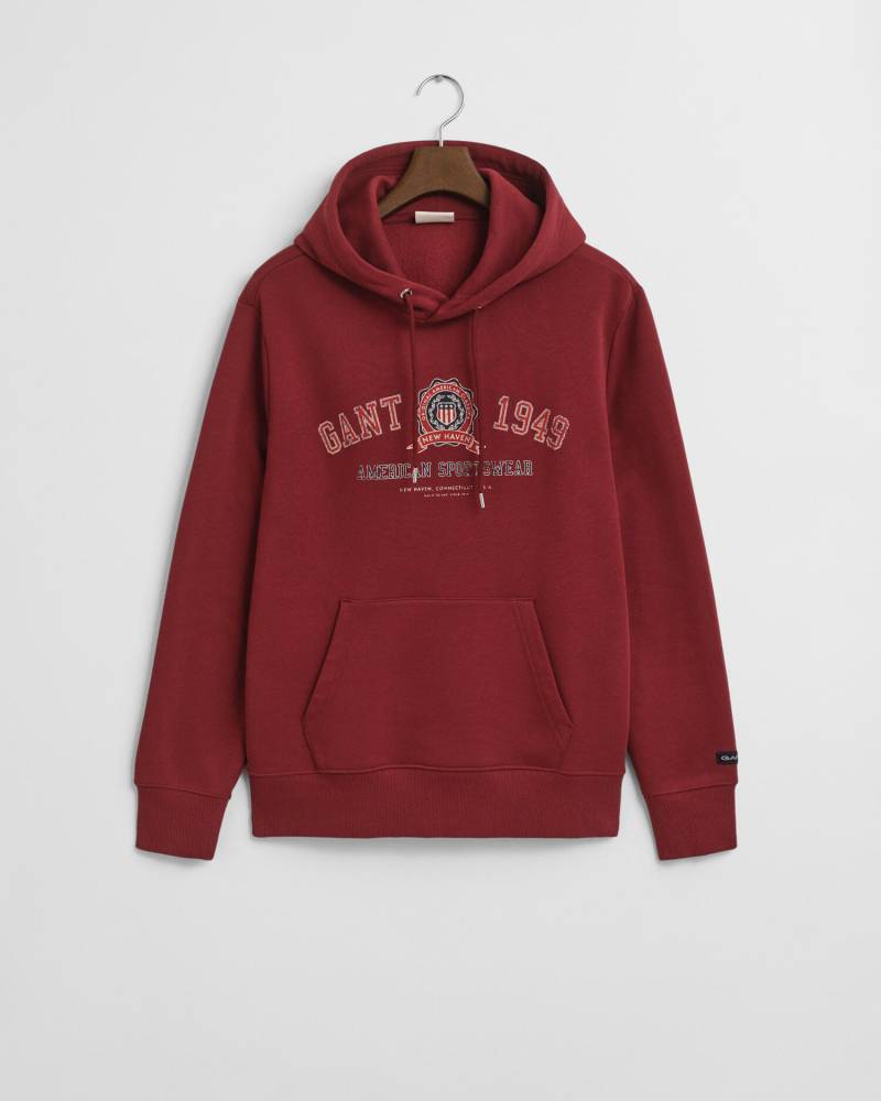 GANT - Crest Graphic Hoodie plumped red - Gr. - M von GANT