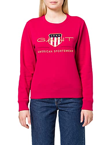 GANT Damen Archive Shield C-Neck Sweat Sweatshirt, Raspberry RED, XXL GANT Damen Archive Shield C-Neck Sweat Sweatshirt, Raspberry RED, XXL von GANT