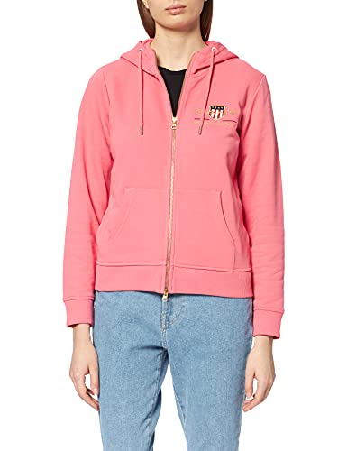 GANT Damen Archive Shield Full Zip Hoodie Kapuzenpullover, Blush PINK, XXL von GANT