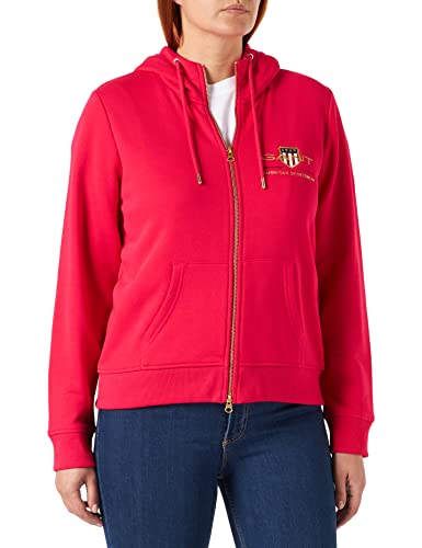 GANT Damen Archive Shield Full Zip Hoodie Kapuzenpullover, Sunset PINK, S von GANT