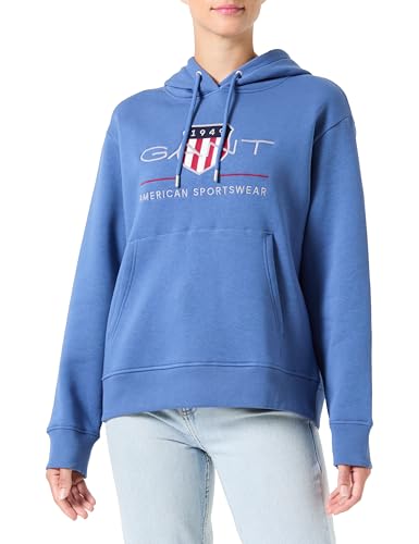 GANT Damen Archive Shield Hoodie Kapuzenpullover, Vintage Blue, XS GANT Damen Archive Shield Hoodie Kapuzenpullover, Vintage Blue, XS von GANT