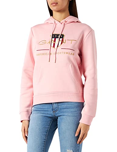GANT Damen Archive Shield Sweat Hoodie Kapuzenpullover, Blushing PINK, XXL von GANT