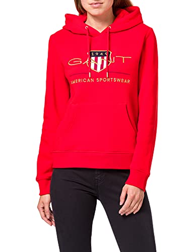 GANT Damen Archive Shield Sweat Hoodie Kapuzenpullover, Lava RED, S von GANT